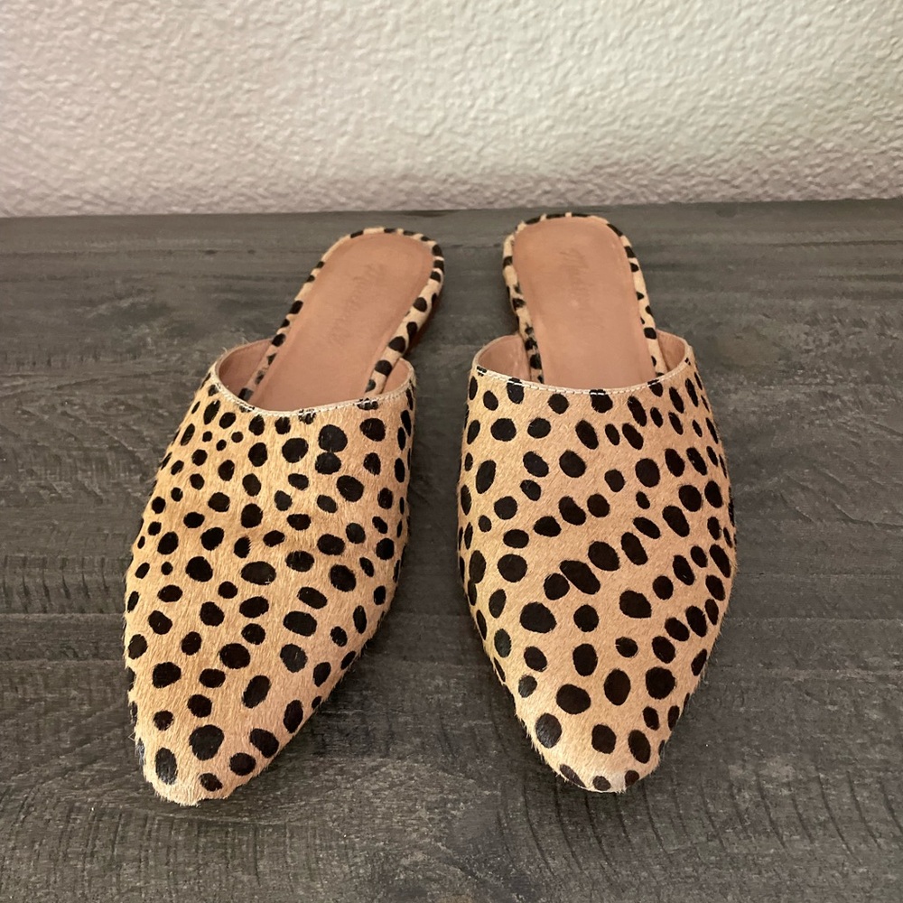 Madewell Women's Leopard Print Slip-On Mules - Tan/Black